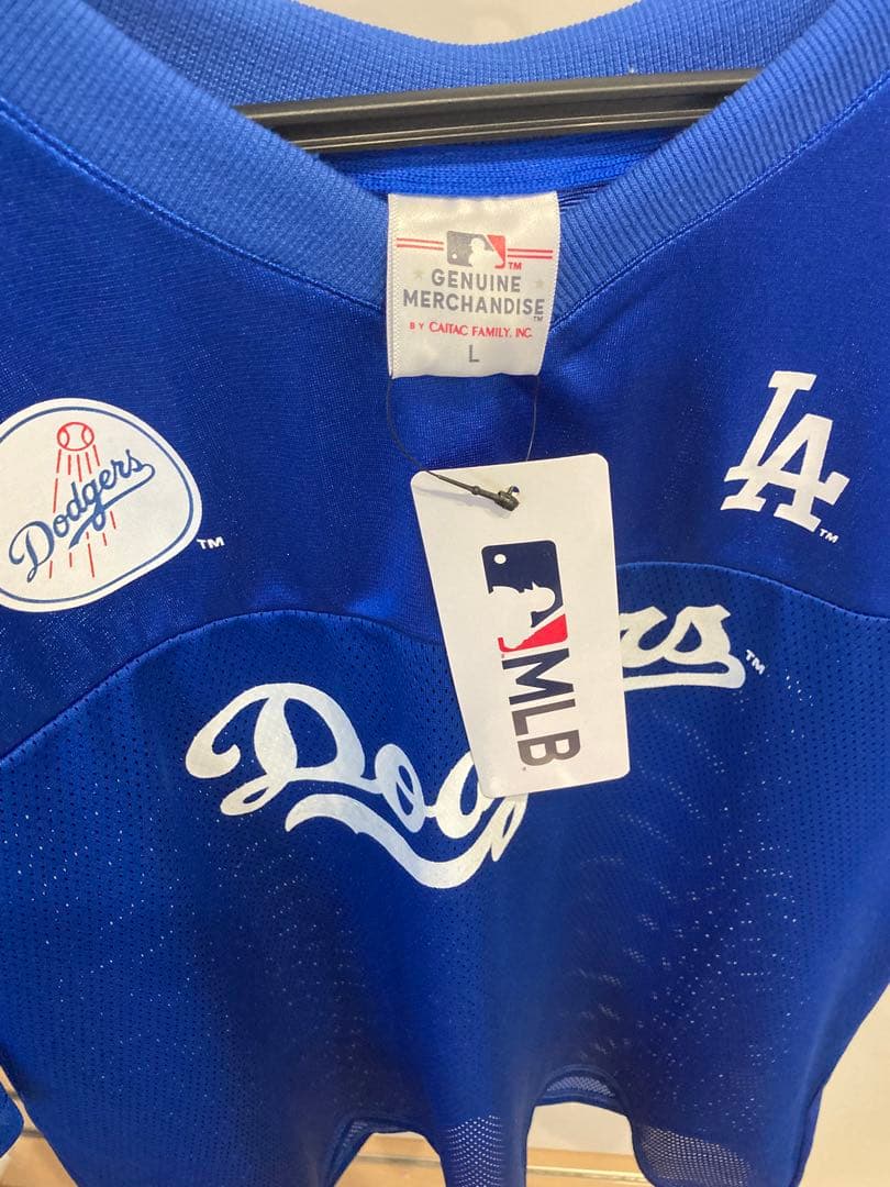 レア！希少！ドジャース　ゲームシャツ　 Tシャツ　大谷翔平　MLB ブルー 青