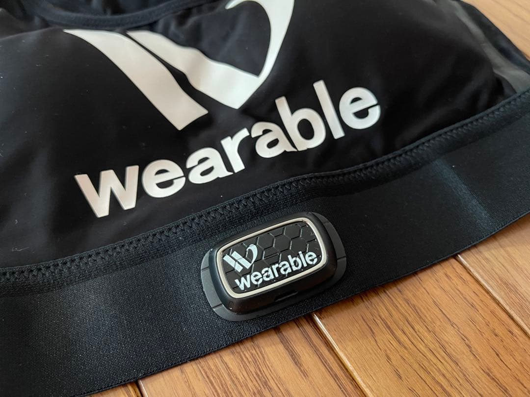 wearable スポーツブラ ブラック　BodyPlus 心拍センサー付き