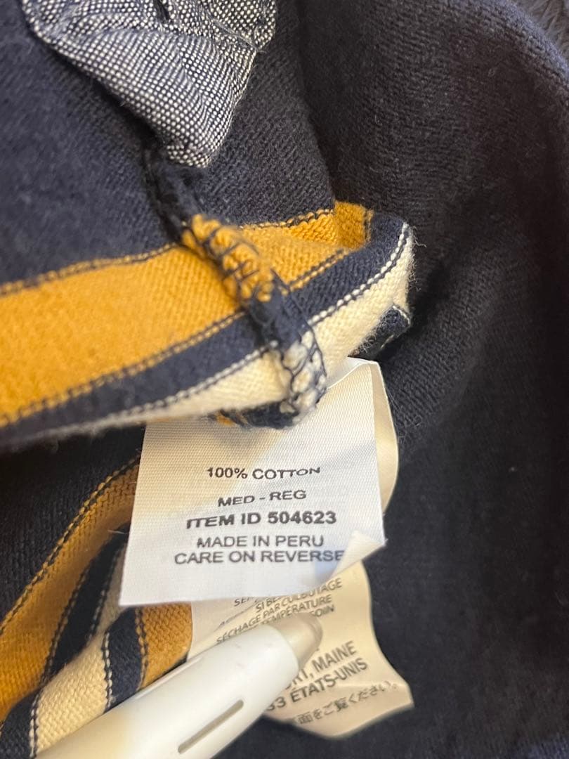 L.L Bean rugger shirt PERU製