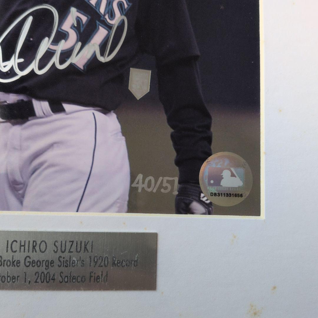 イチロー 258本安打達成記念サイン入りフォト