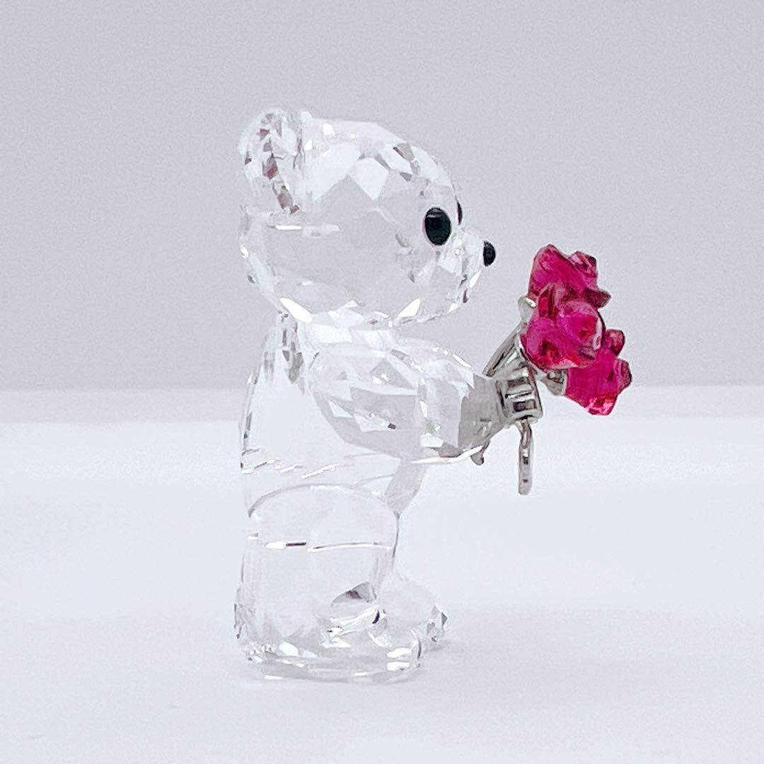 【箱付】スワロフスキー クリスベア くま 赤いバラ 薔薇 リボン 入手困難 廃盤