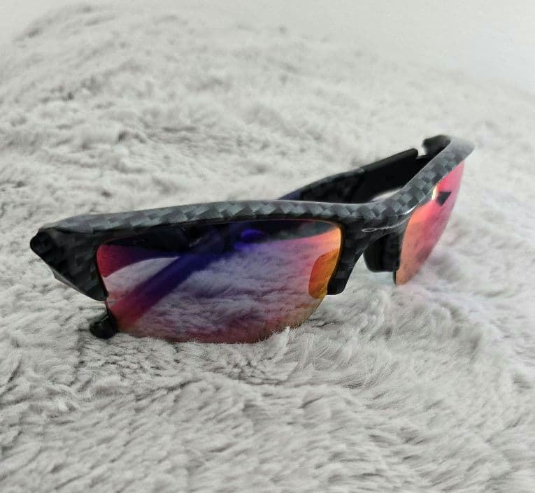 OAKLEY FLAKJacket MADE IN U.S.Aカーボン柄ゴルフ用