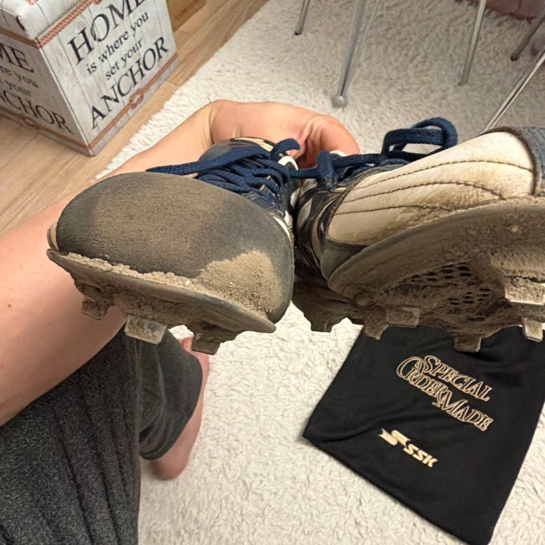 Mizuno スパイク /ネイビー 収納袋付き
