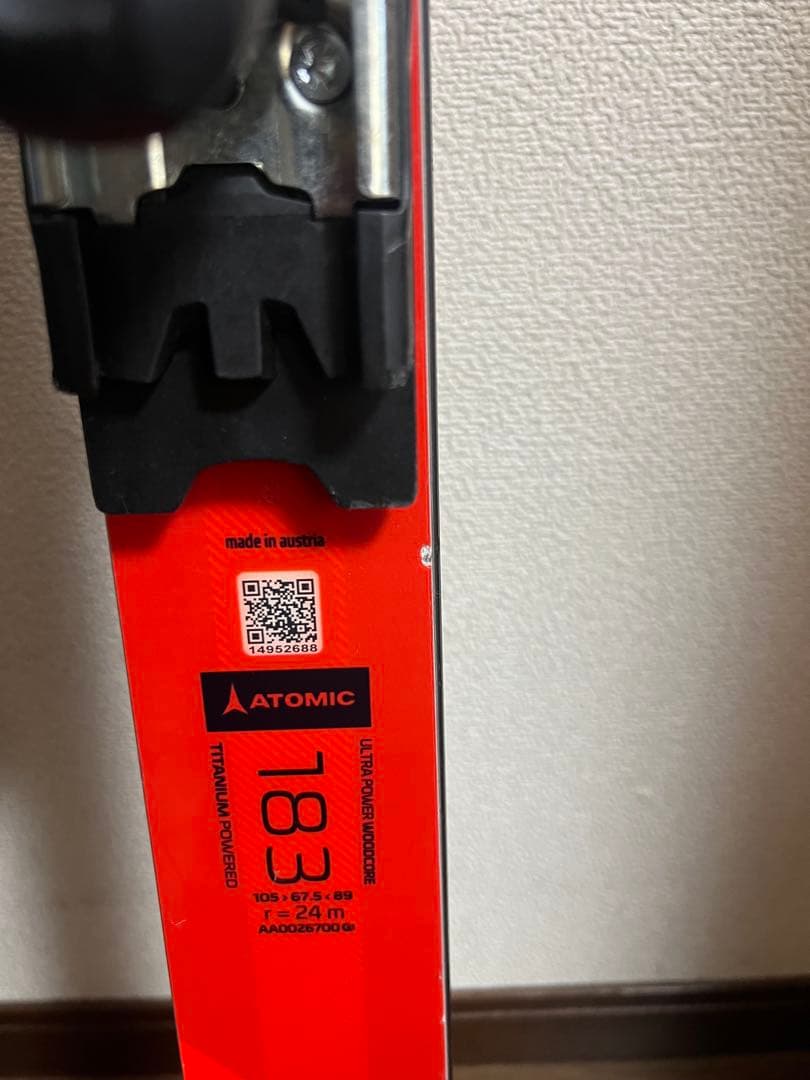 【中古品】ATOMIC アルペンスキー RED STER G9 183cm