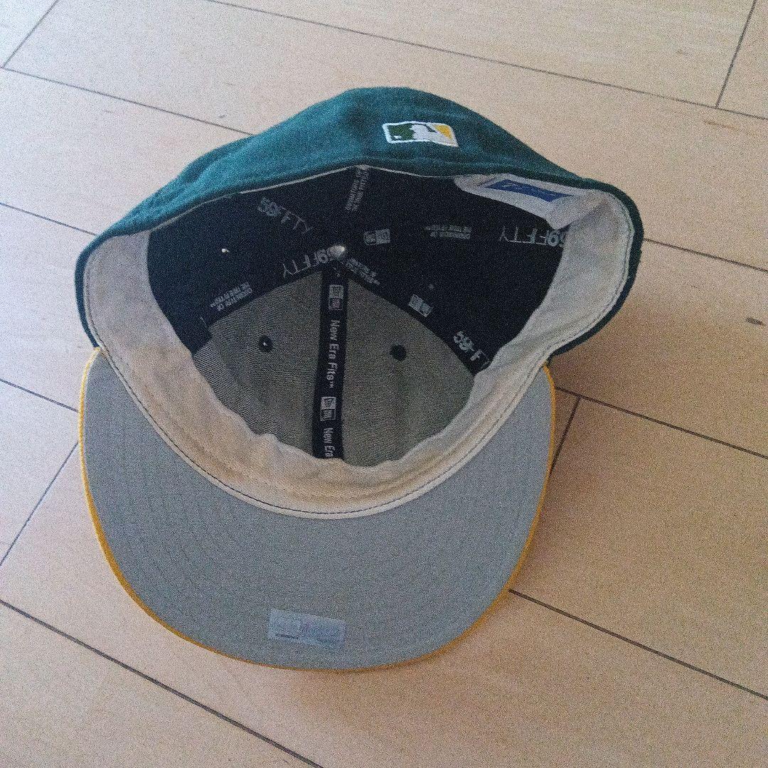 アメリカ製 new era 100%wool 59CM アスレチックス