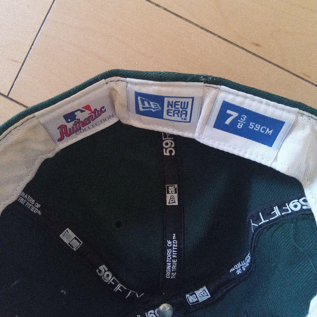 アメリカ製 new era 100%wool 59CM アスレチックス