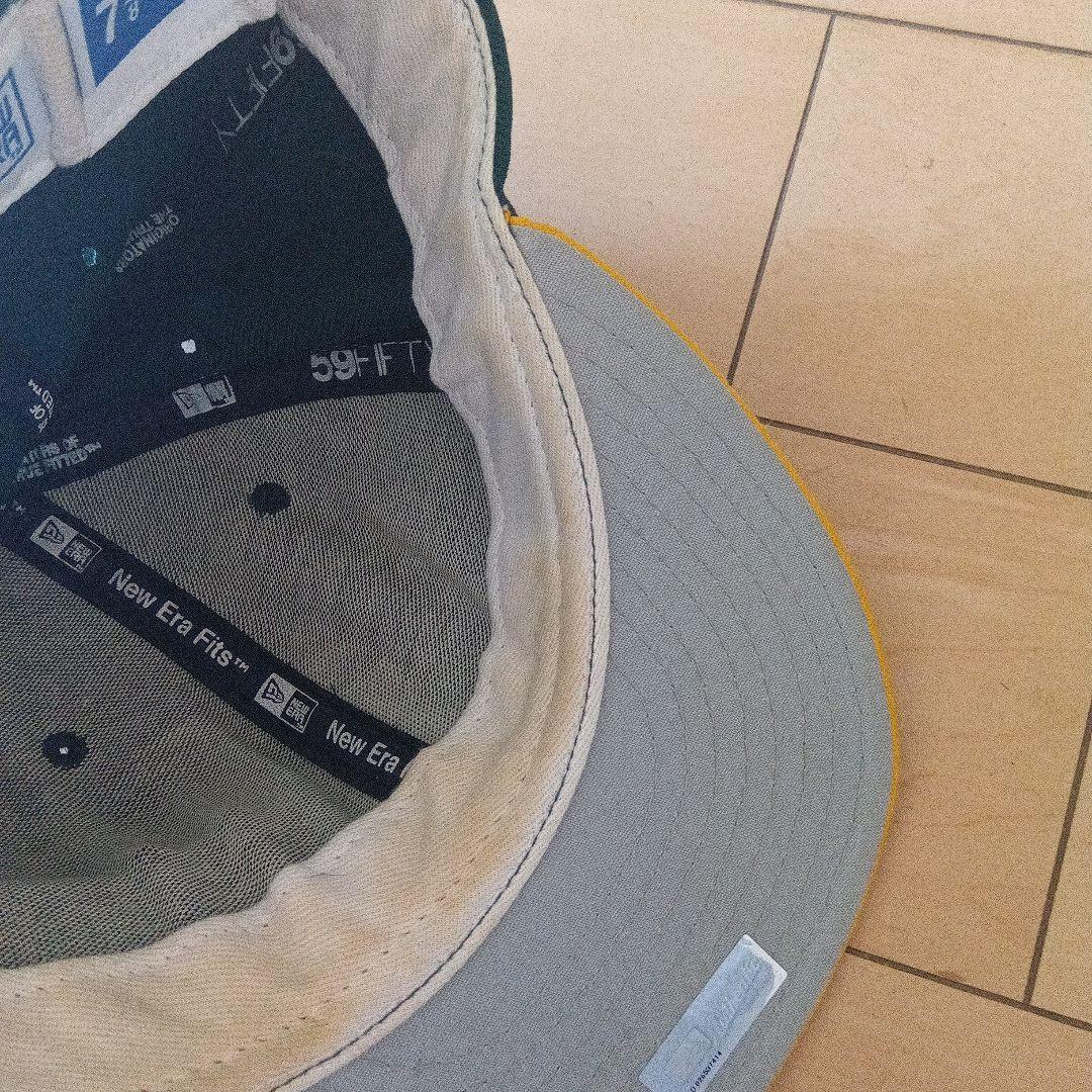 アメリカ製 new era 100%wool 59CM アスレチックス