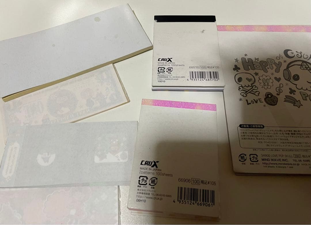 平成レトロ　メモ帳セット　ロックドクロ　うさぎ　くま　きのこ　赤ずきん