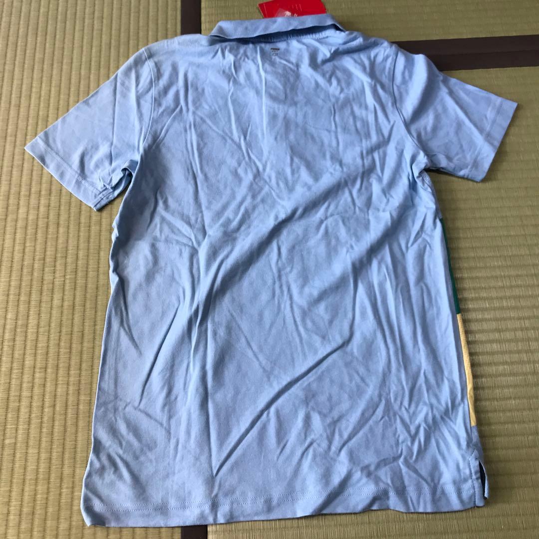新品usa限定日本未発売！プーマボーダー半袖ポロシャツS/PUMAゴルフ