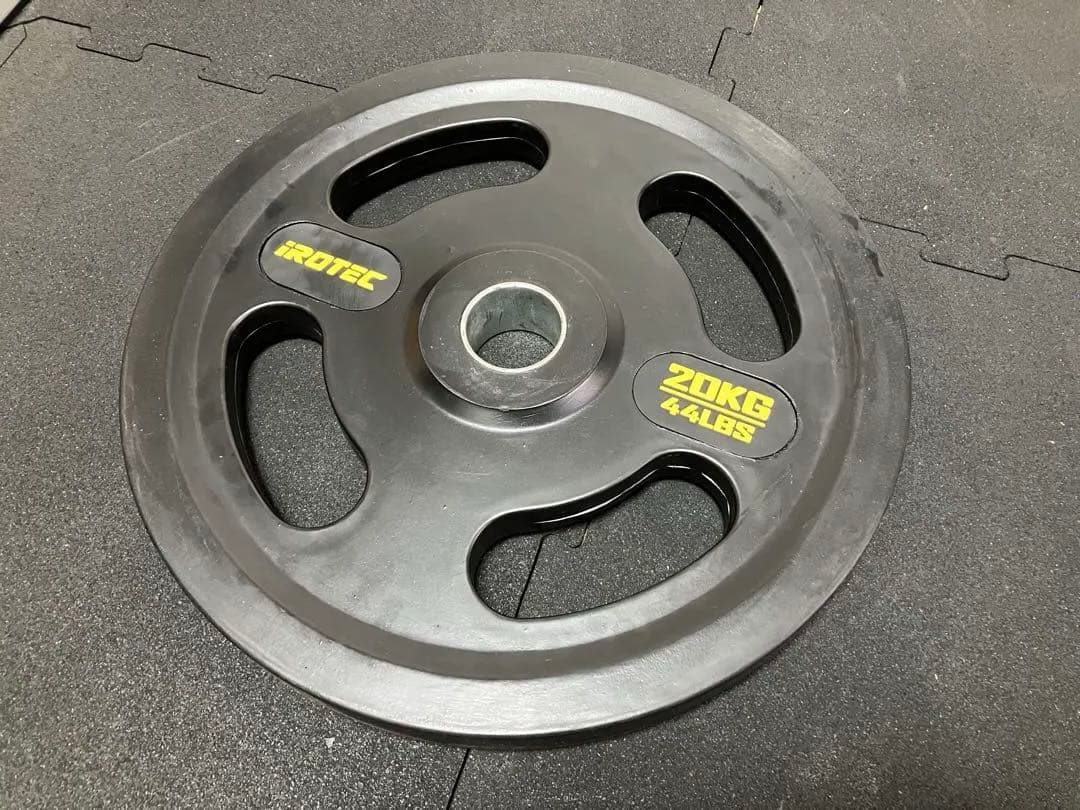 【美品】IROTEC オリンピック ラバープレート 20kg(②)