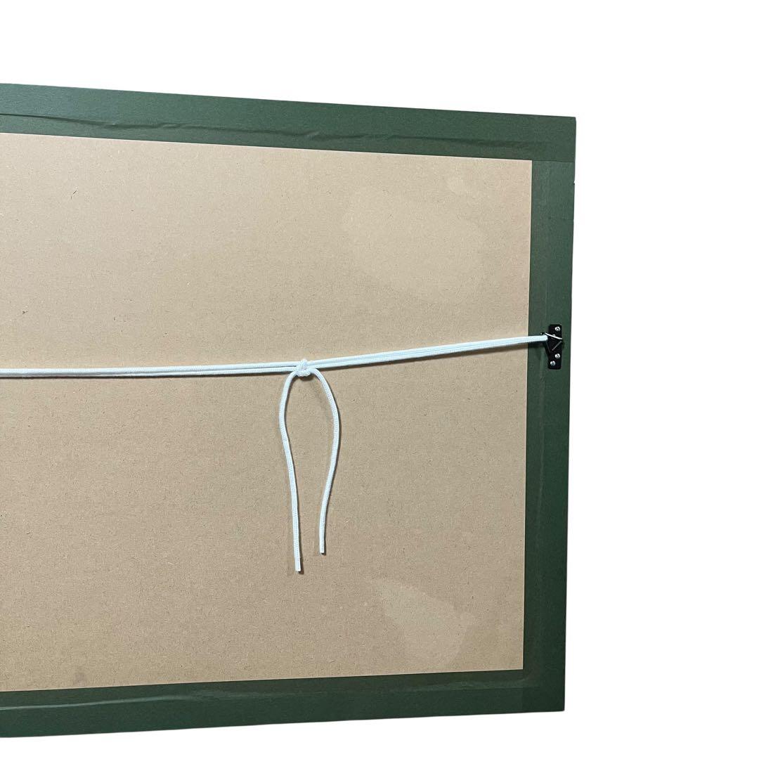 美品 笹倉鉄平 サントロペ港の夜 額装ポスター110×54cm 正規品