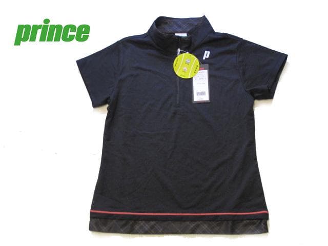 prince WL6141 テニス ポロシャツ レディース ジップアップ BLK