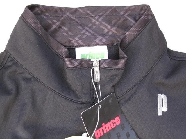 prince WL6141 テニス ポロシャツ レディース ジップアップ BLK