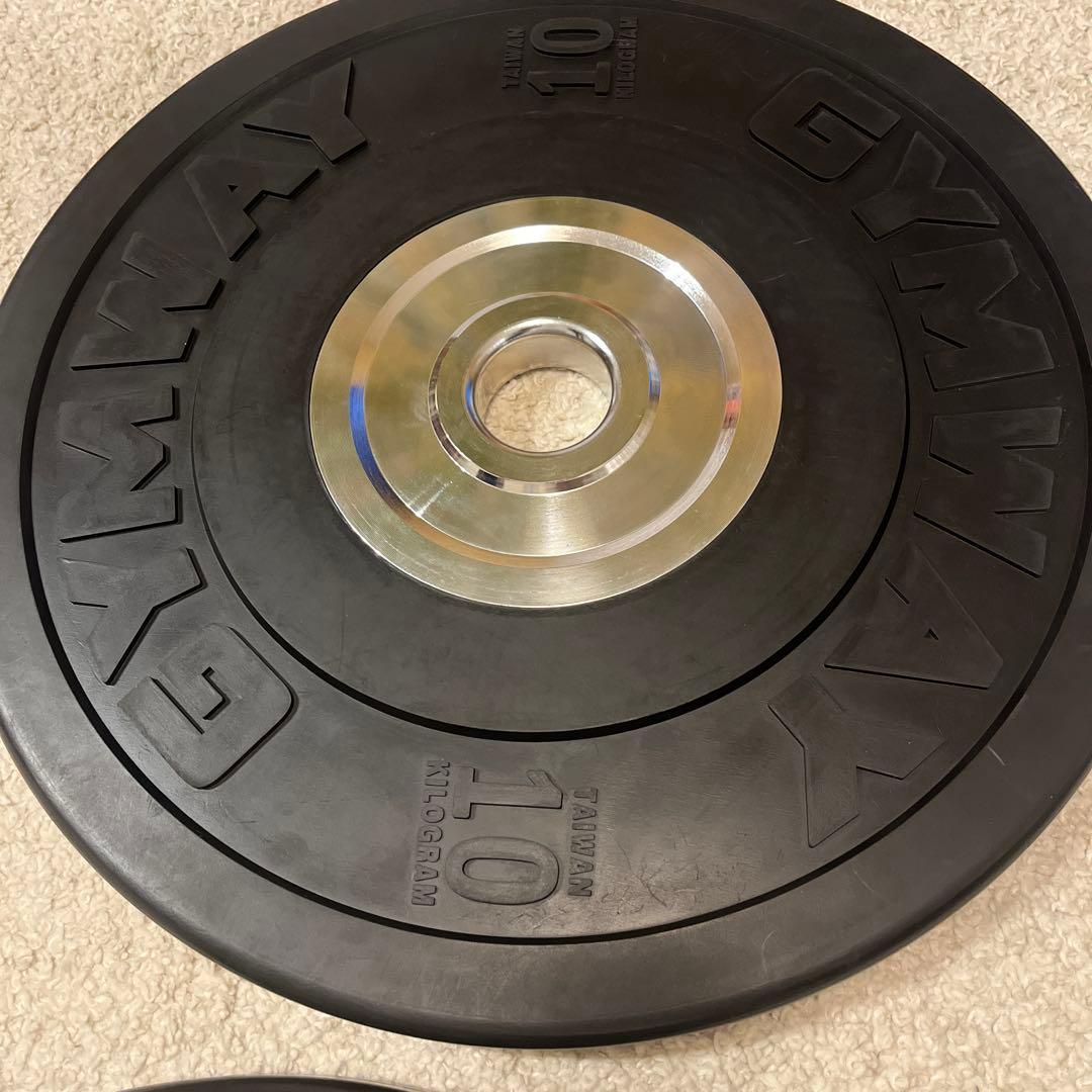 GYMWAY ジムウェイ 10㎏×2枚セット 薄型トレーニングバンパープレート