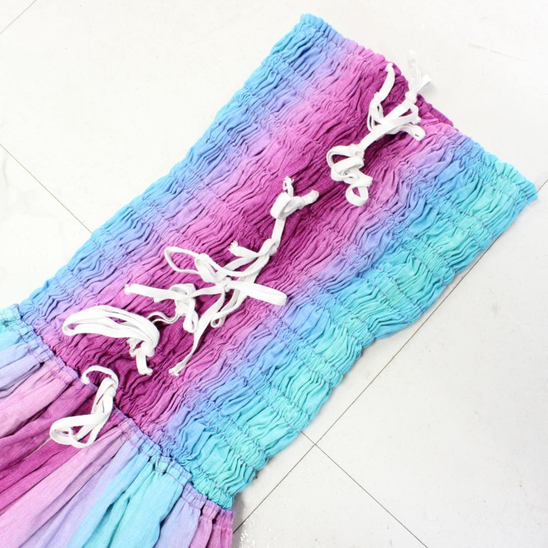 【美品 日本製 フラダンス衣装】パープル Mahana ワンピース ドレス 紫