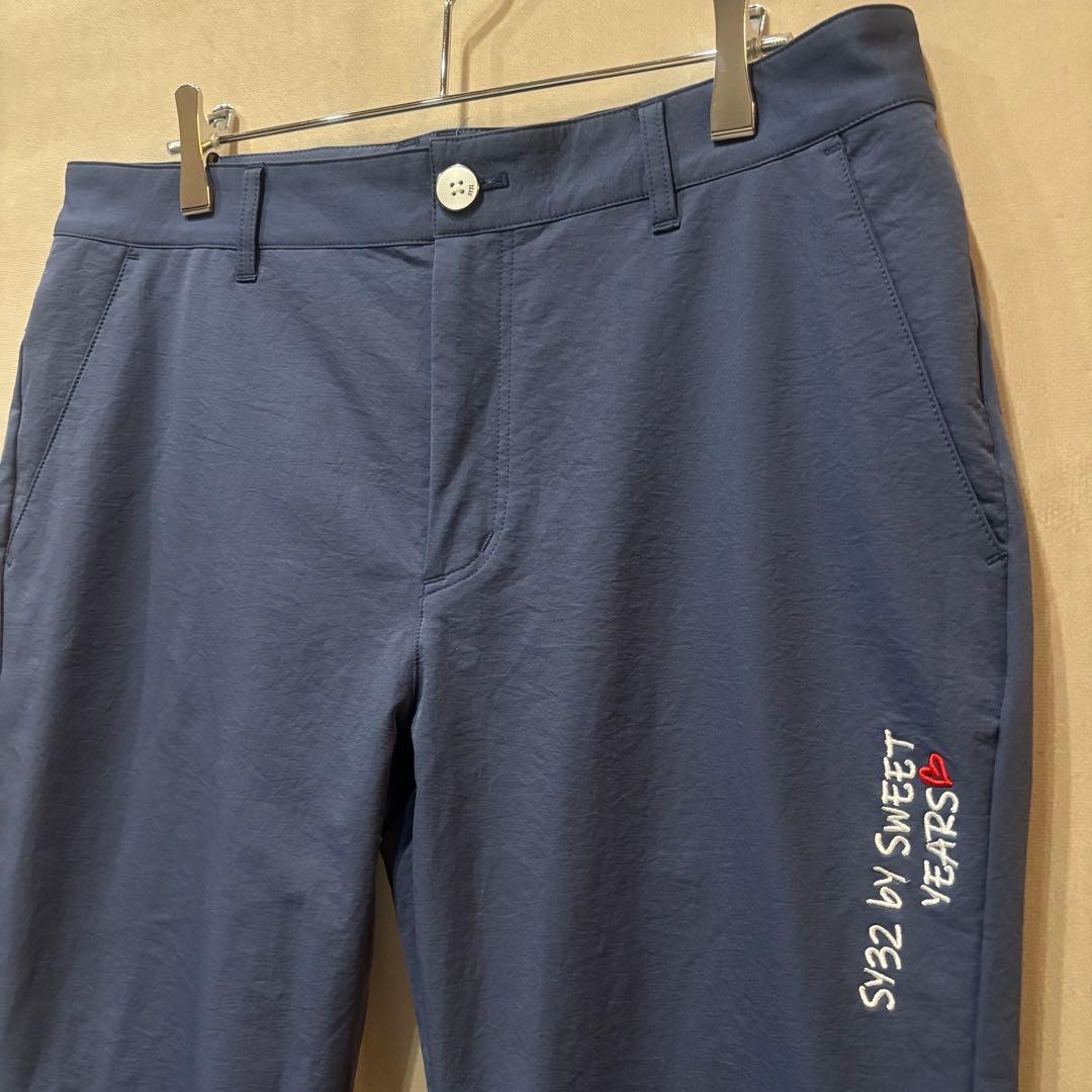 SY32bySWEETYEARS ナイロン ゴルフ パンツ メンズ ネイビー L