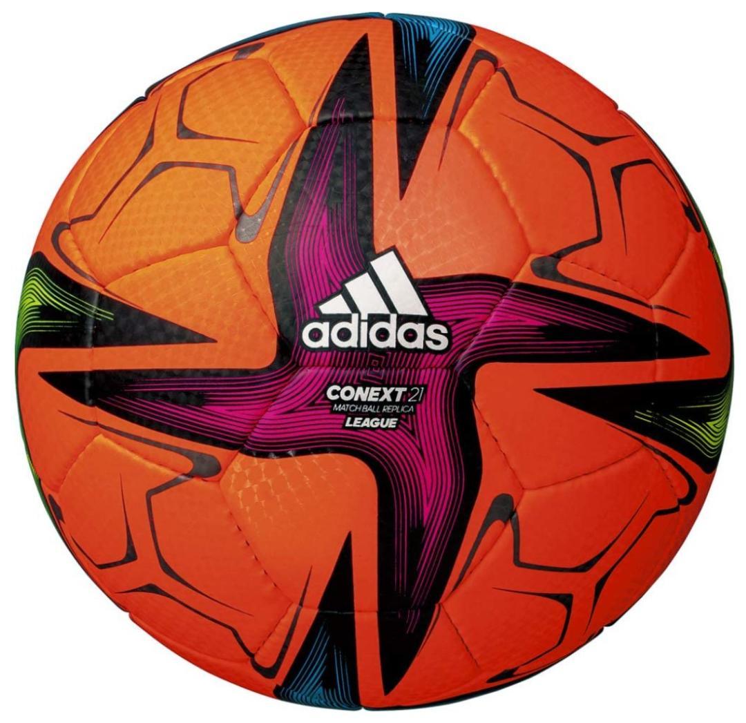 ♪@アディダス　サッカーボールコネクト21 リーグ 4号　検定球　オレンジ