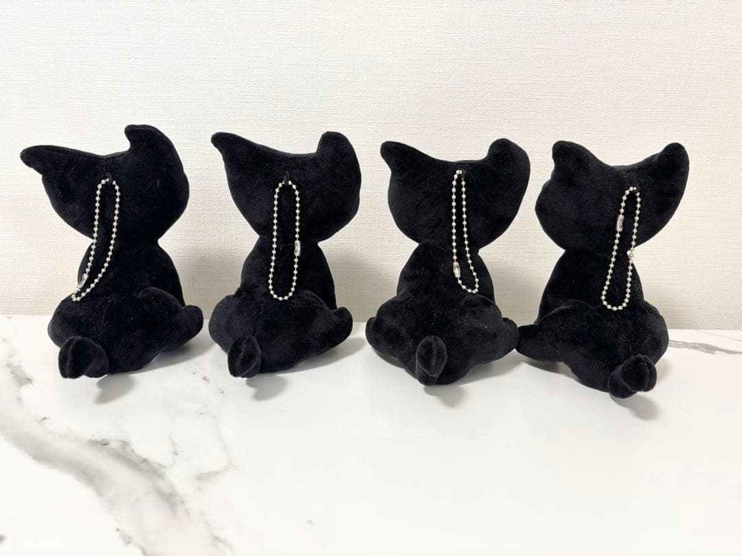 キヨ猫 ぬいぐるみ マスコット　LEVEL4 キヨ　黒猫　TOP4 おすわり