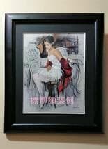 森本草介、【裸婦デッサン】、希少な額装用画集より、美品、新品額装付