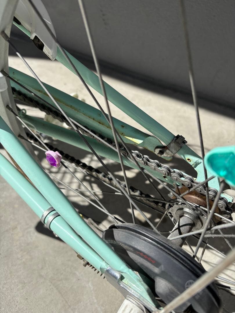 ブリヂストン　子供用自転車 ミントグリーン　22インチ　中古