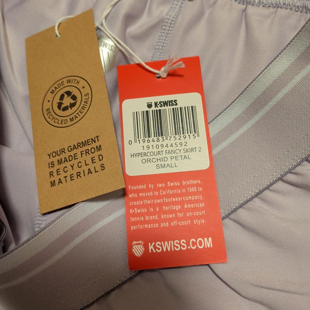 ☆海外ウェア　K-SWISS プリーツ テニススカート US-S