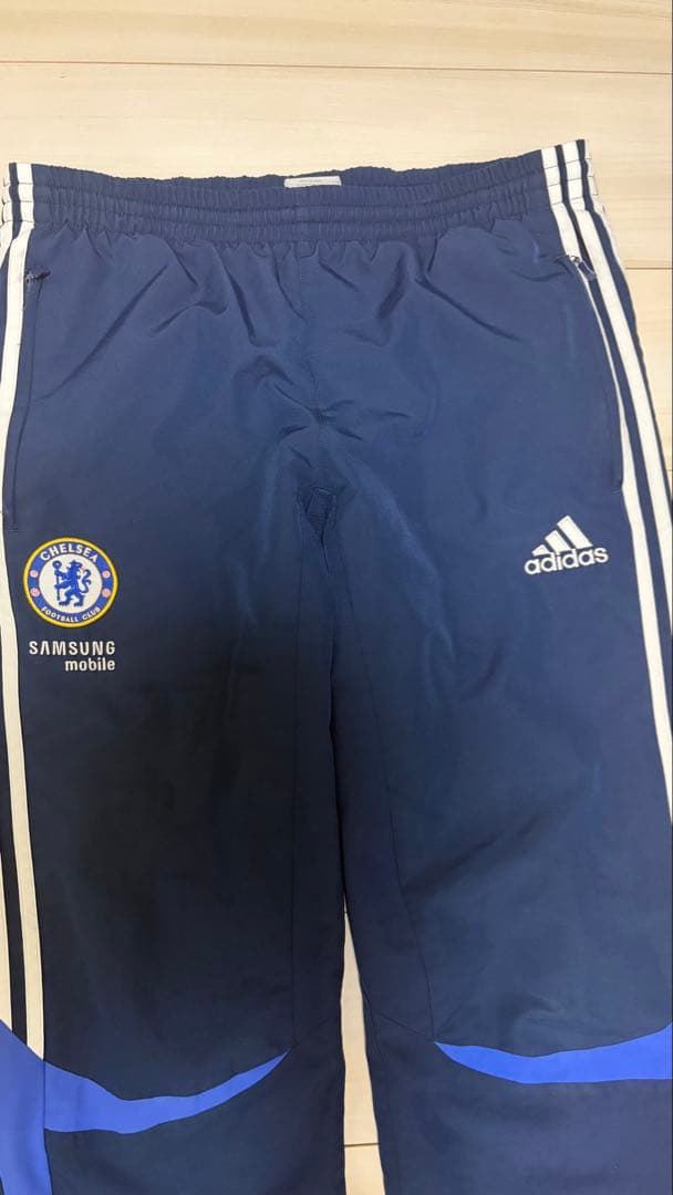 Chelsea adidas チェルシー ナイロンパンツ ネイビー Lサイズ