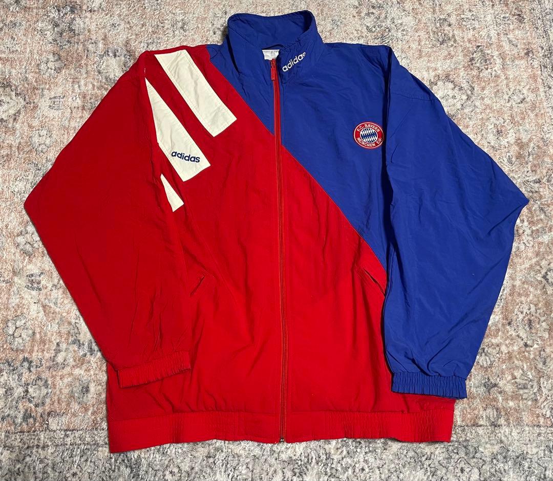 アディダス 銀タグ 万国旗タグ バイエルンミュンヘン 90s シェルジャケット