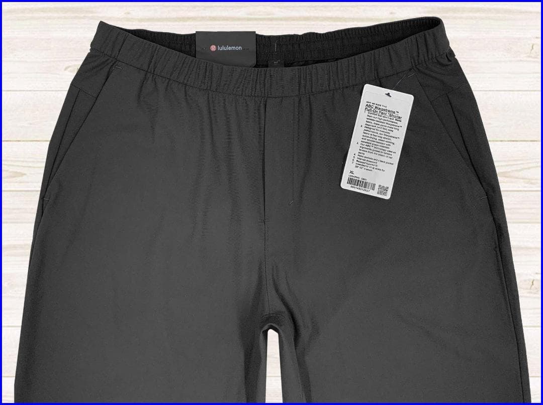 【新品】ルルレモンABCWarpstremeプルオンパンツ丈短めダークグレーXL