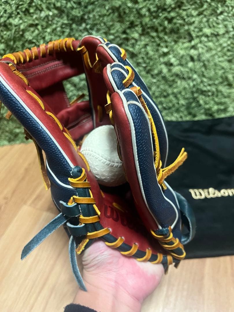 T*U様 ウィルソン ワナビーヒーローデュアル 軟式内野手用87型 ネイビーSS