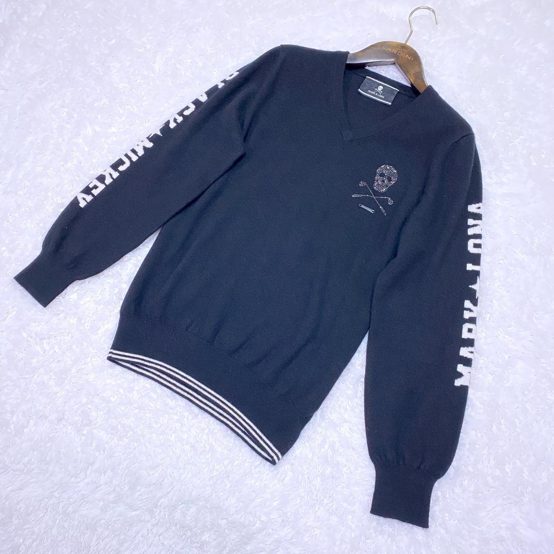 【極美品】マーク＆ロナ×ディズニー カシミヤニット L ミッキー スワロ 紺