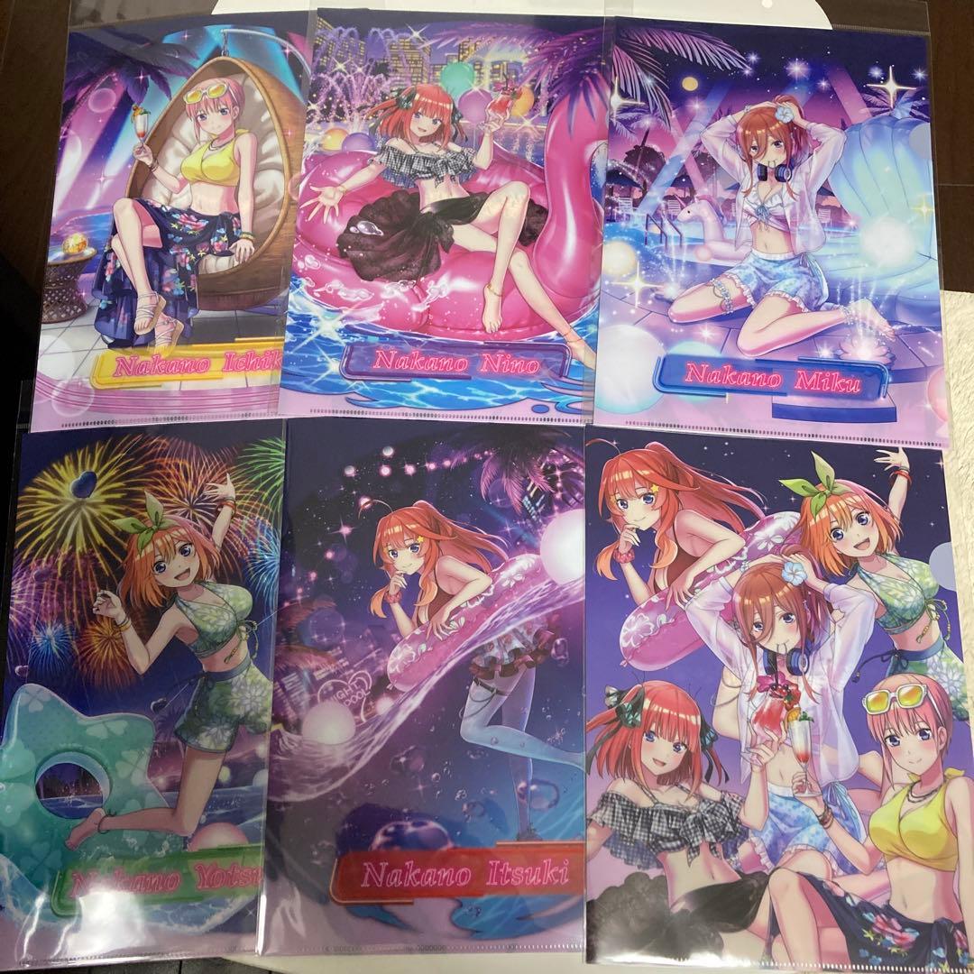 【メビウス】五等分の花嫁 クリアファイル ウェディングドレス 全種セット