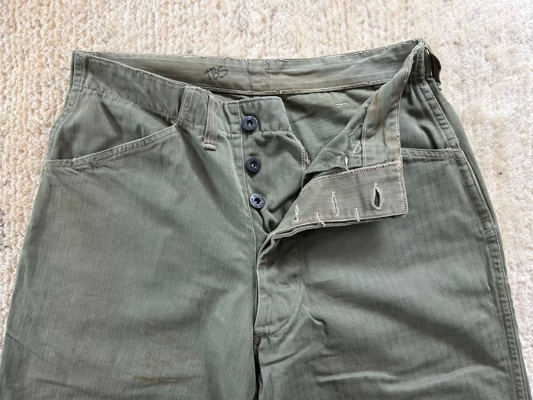希少 40年代 USMC P41 HBTパンツ