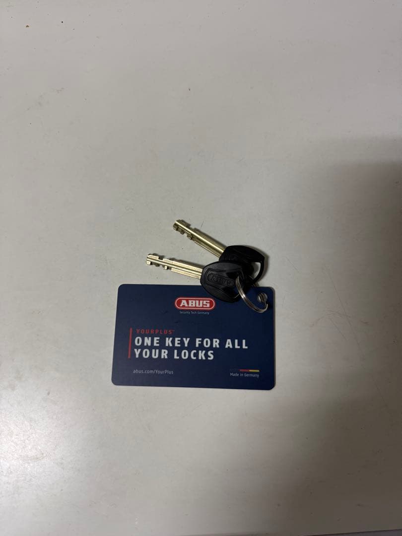 ABUS 折りたたみアラームロック 2本鍵付き