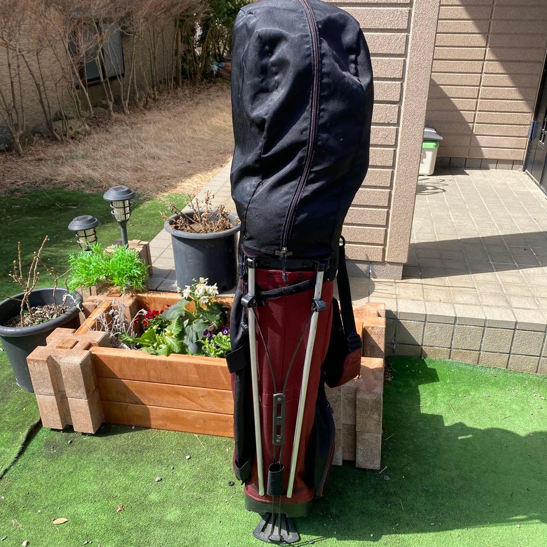 NIKE golfキャディーバッグ！渋い！バーガンディー！