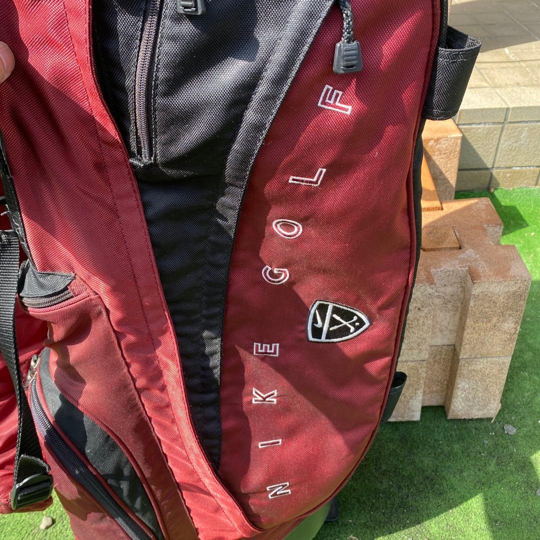 NIKE golfキャディーバッグ！渋い！バーガンディー！