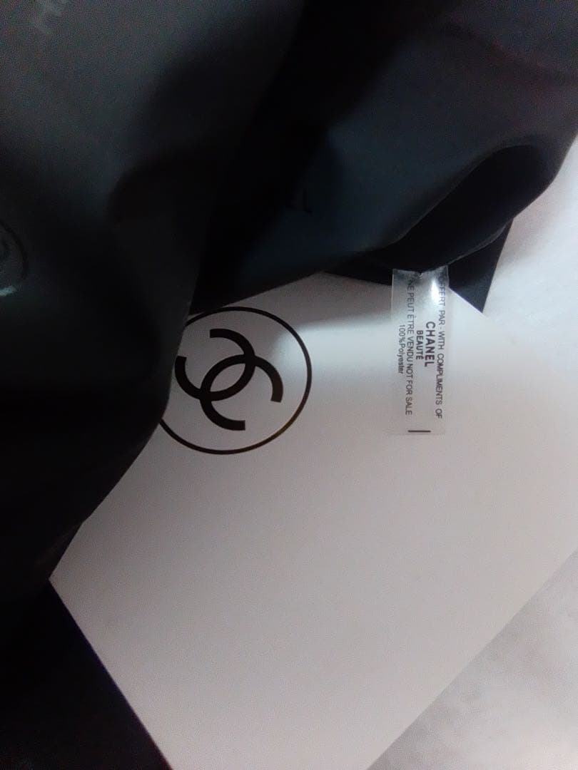 CHANEL MAKEUP ブラック ナイロントートバッグ