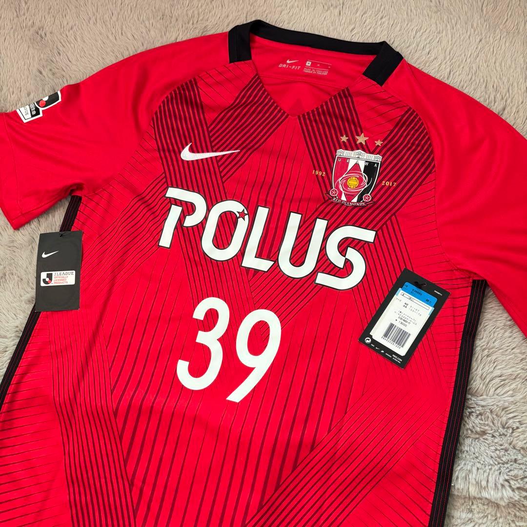 【浦和レッズ】Nike ポロシャツ 赤 M 番号39 矢島
