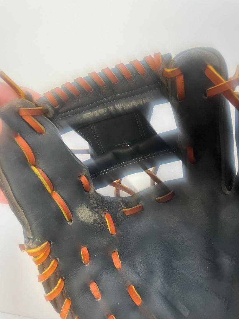 黒 レザー 硬式野球グローブ ゴールドロゴ