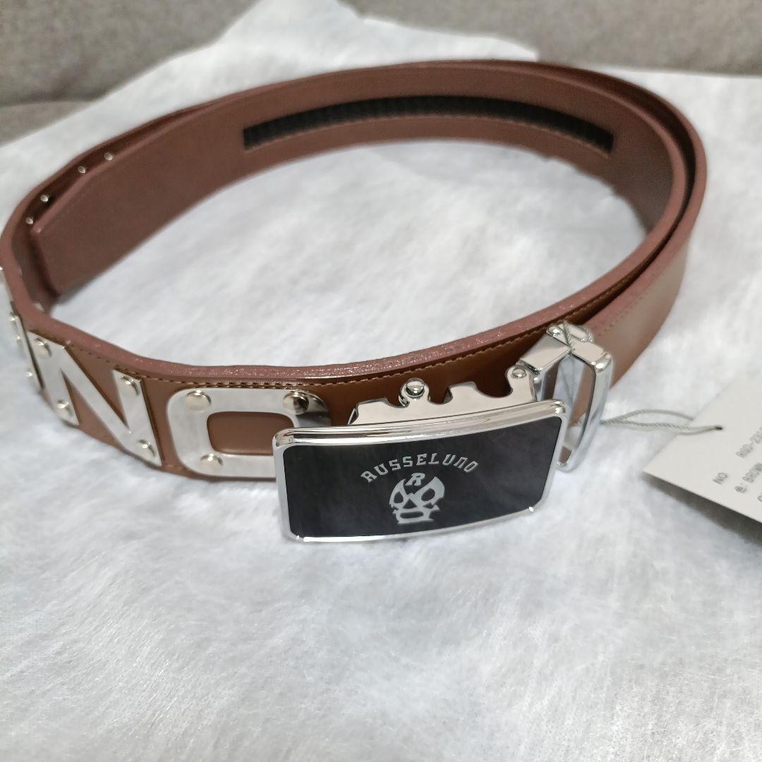 新品 未使用 Russeluno ラッセルノ ゴルフ ロゴベルト ブラウン