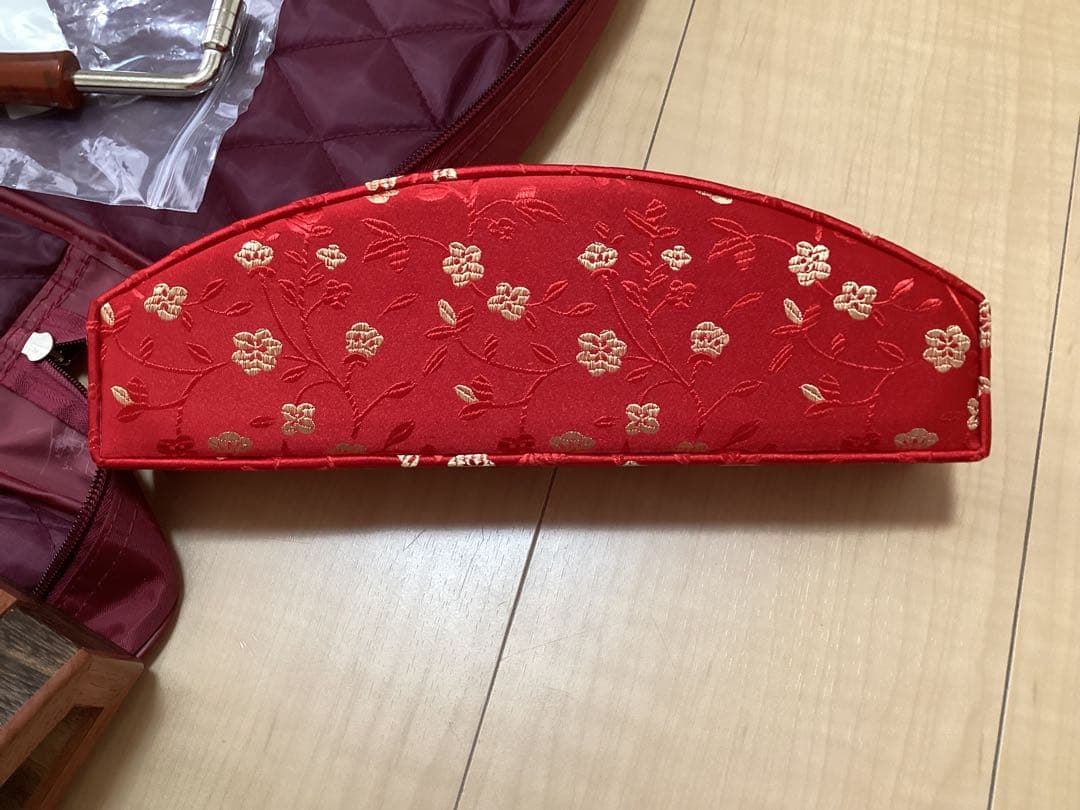 短筝 127cm 13弦　箏柱、ケース付き