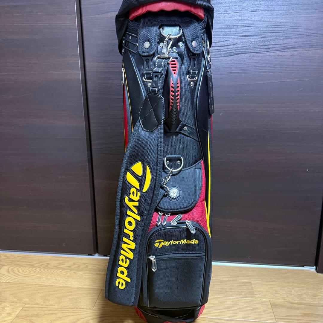 TaylorMade キャディバッグ ゴルフバッグ 赤 黒 黄