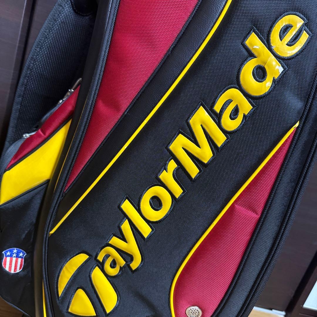TaylorMade キャディバッグ ゴルフバッグ 赤 黒 黄