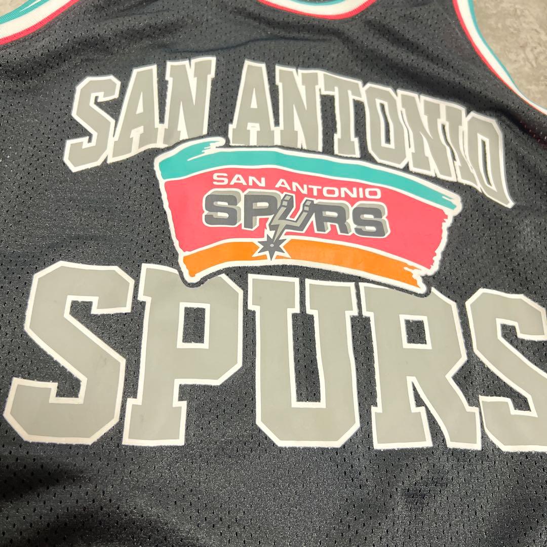美品　Mitchell & Ness NBA SPURS ユニホーム　黒　XL