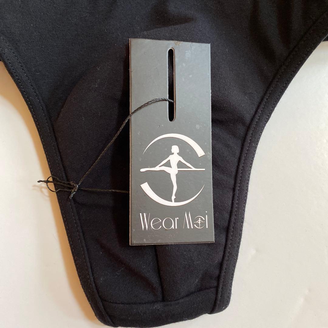 Wear Moi ブラック Vネック レオタード　メンズ　バレエ　ウェア