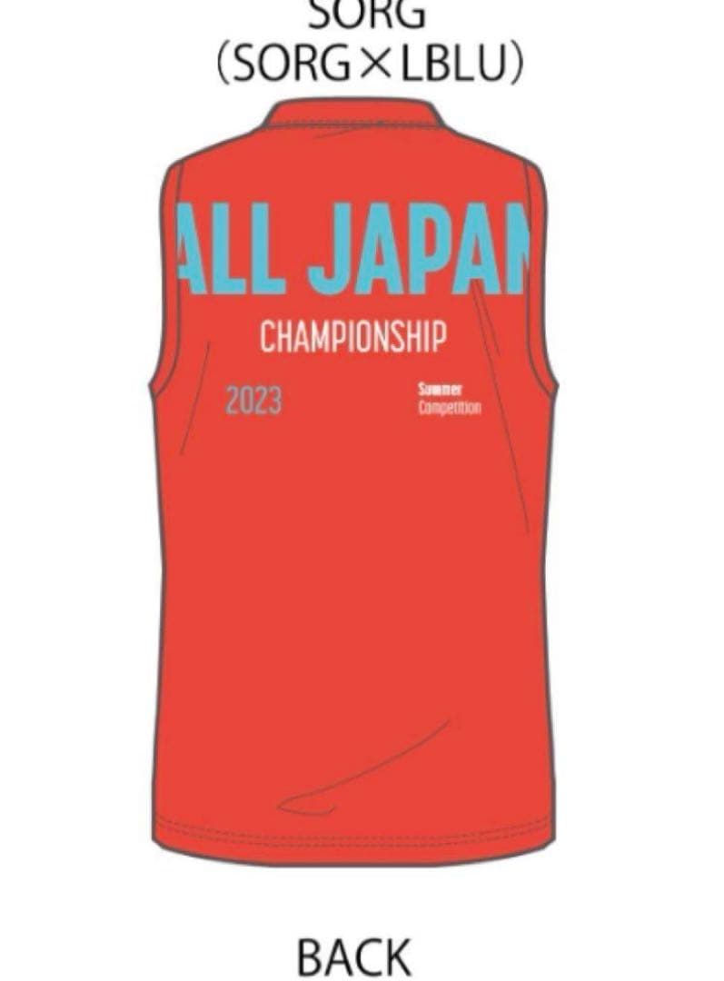 デサント インターハイ バレーボール ノースリーブ Tシャツ オレンジ L
