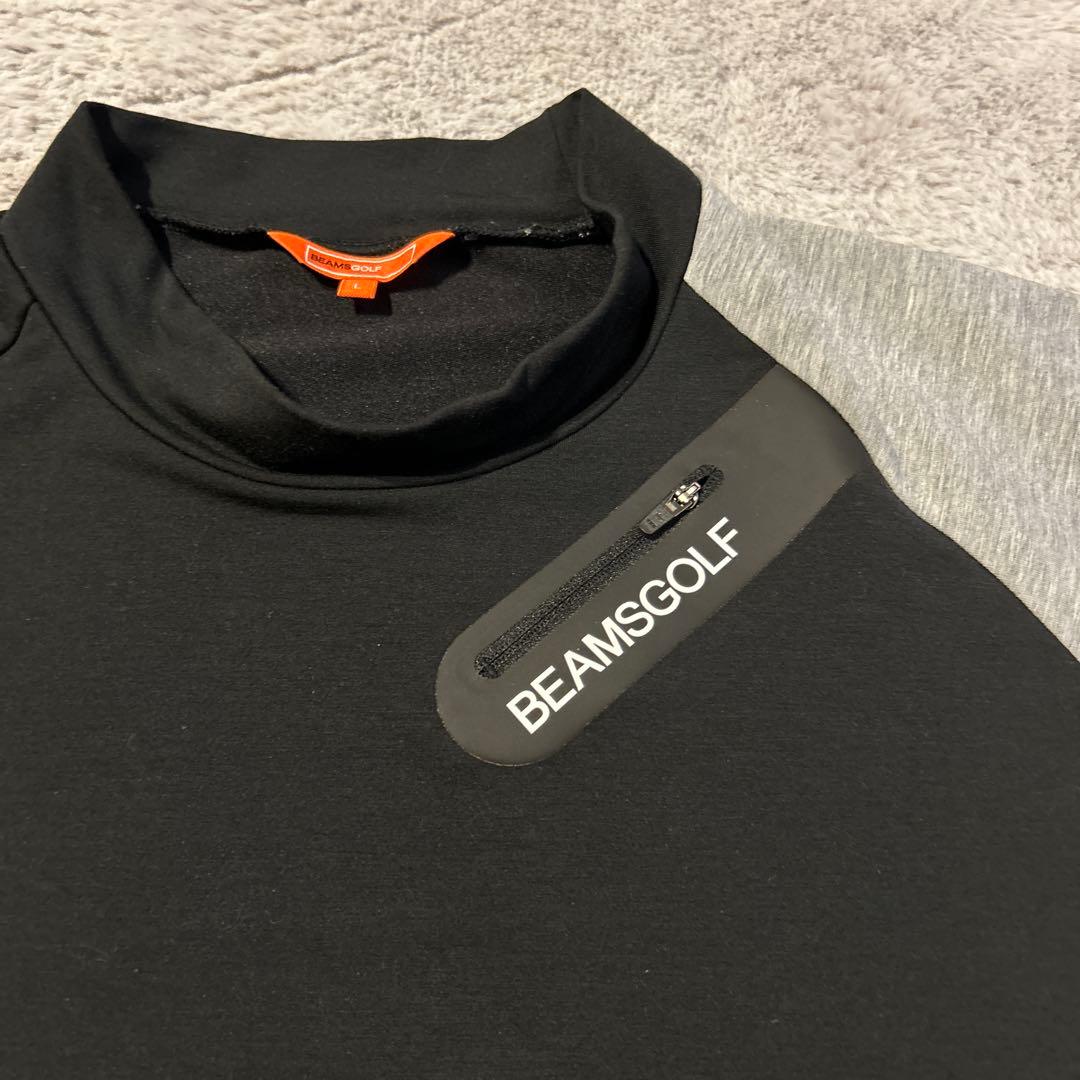 ［期間限定‼️］BEAMSGOLF モックネックシャツ L 黒/グレー