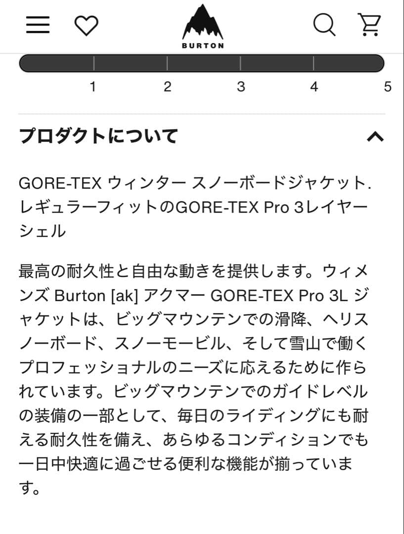 未使用新品BURTON [AK] アクマー GORE-TEX Pro 3L M
