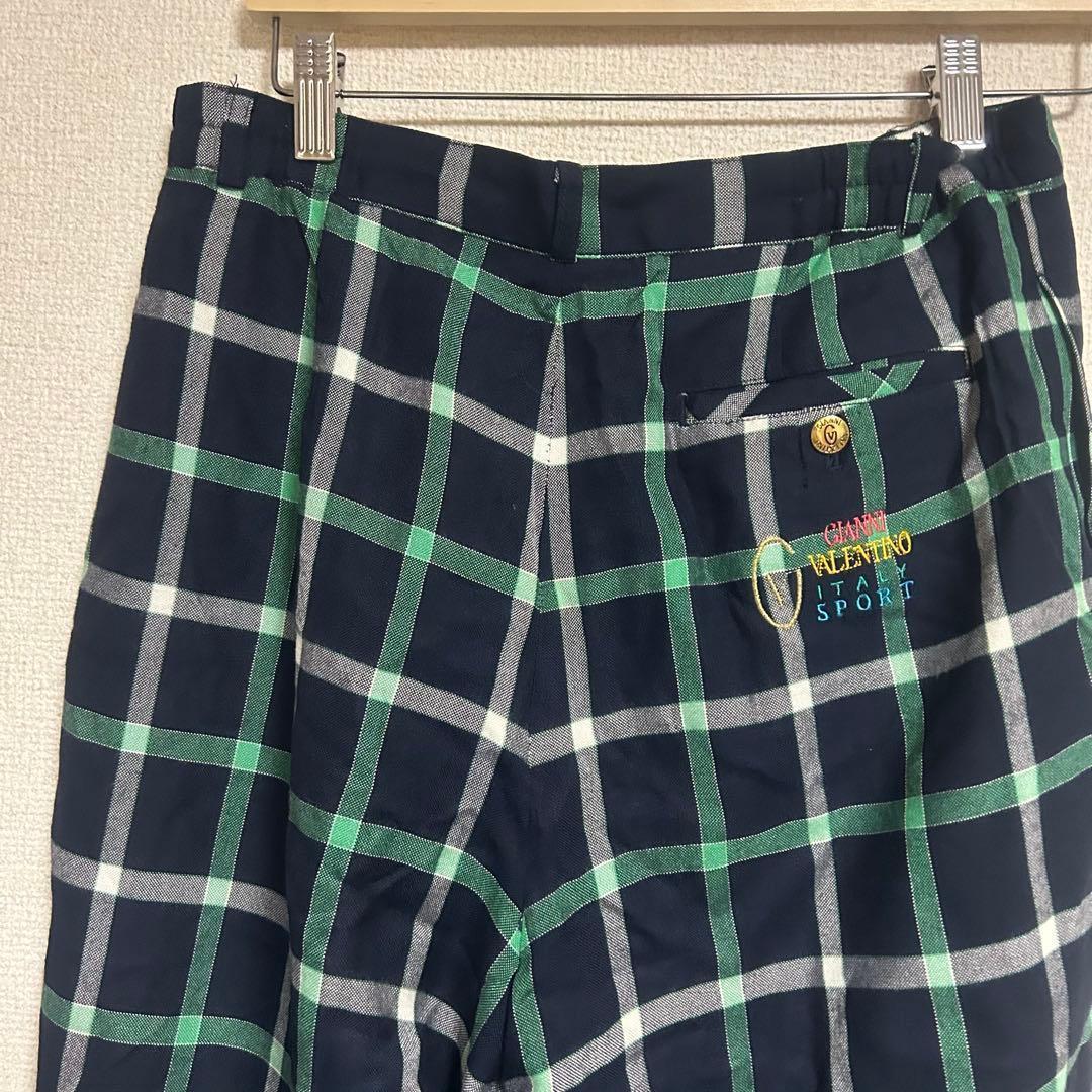 ジャンニ・バレンチノ　チェック柄パンツ　ゴルフウェア　スポーツウェア　ゴルフ