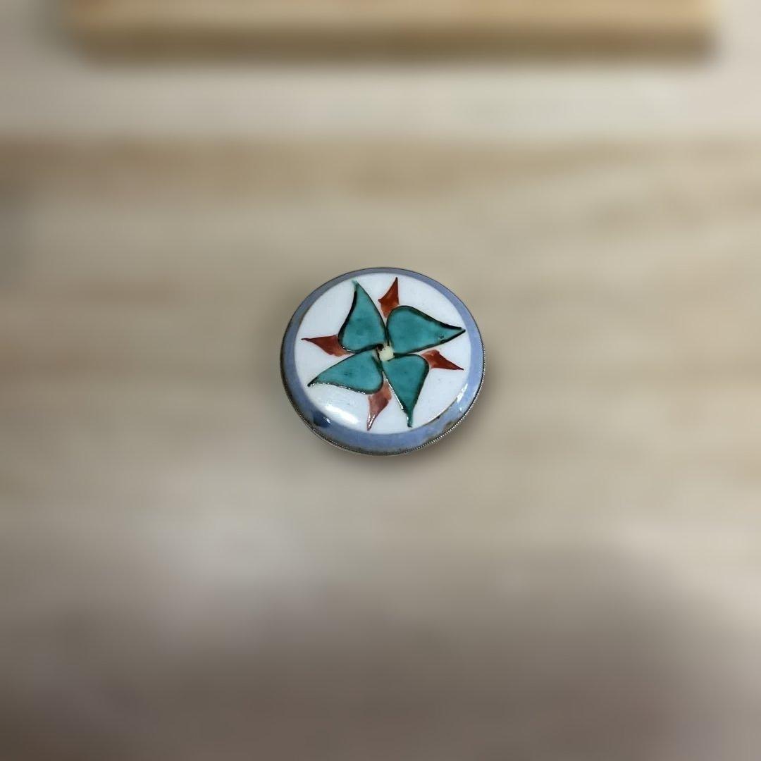 富本憲吉　色絵帯留　合箱