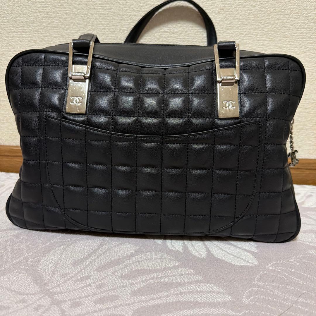 (美品)CHANEL ブラック ハンドバッグ キルティング　ノベルティ